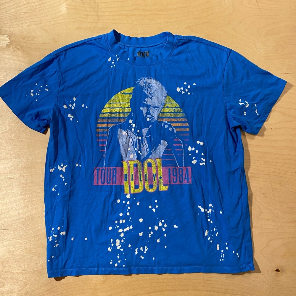 Billy Idol Blue Graphic Men's T-Shirt XL (OO)